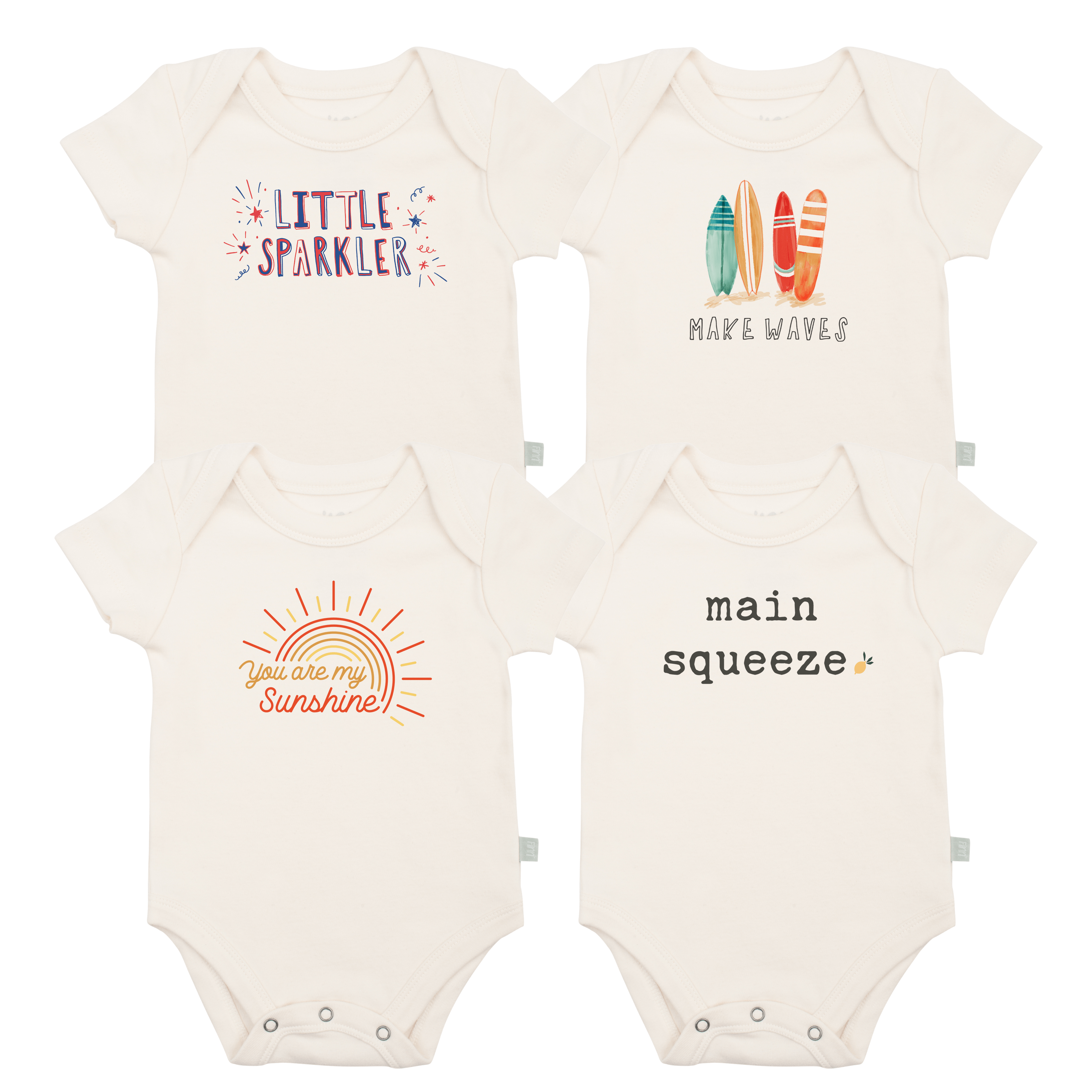 graphic-bodysuit-set-summer-4-pack-1-free-Gift-Baby-Toysbodysuits-1