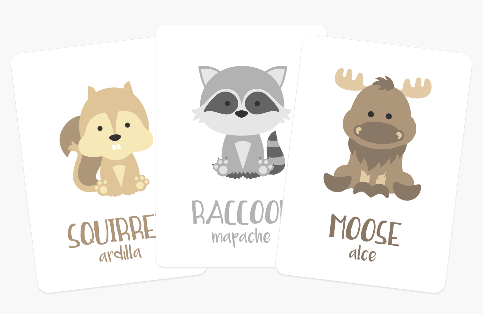 woodland-animal-flashcards-Gift-Baby-Toys-5