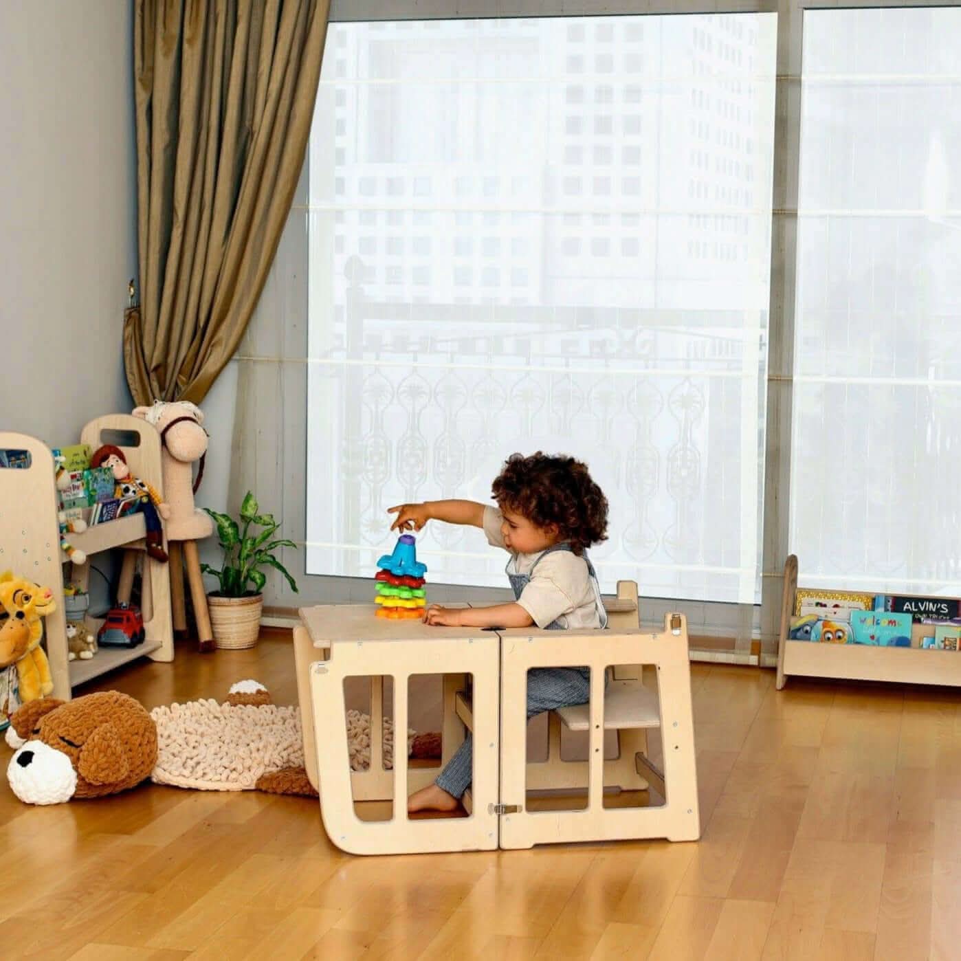 2in1-montessori-learning-tower-desk-Gift-Baby-Toys-2