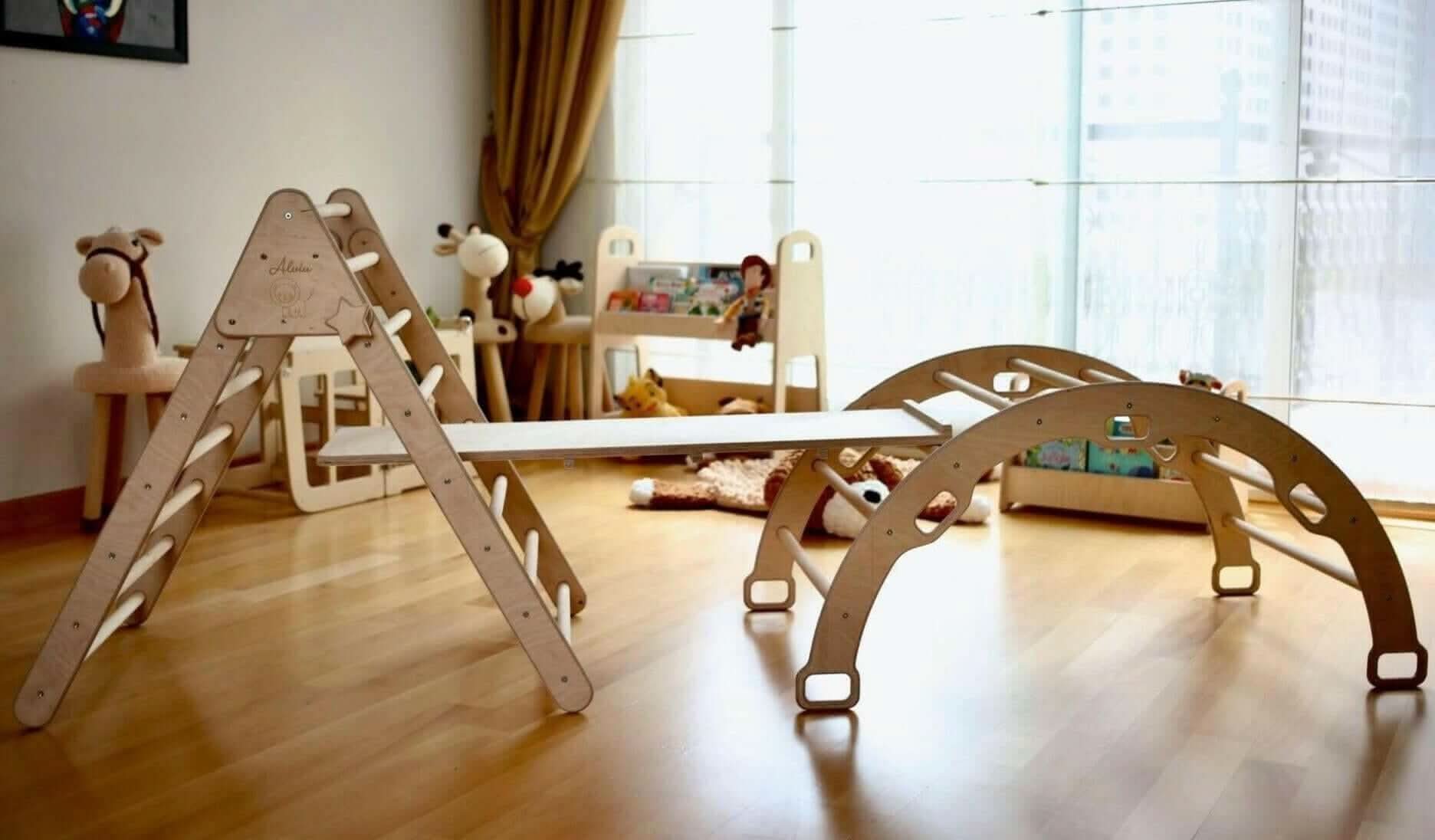 montessori-climbing-set-3-pieces-pikler-triangle-climbing-arch-ramp-Gift-Baby-Toys-5