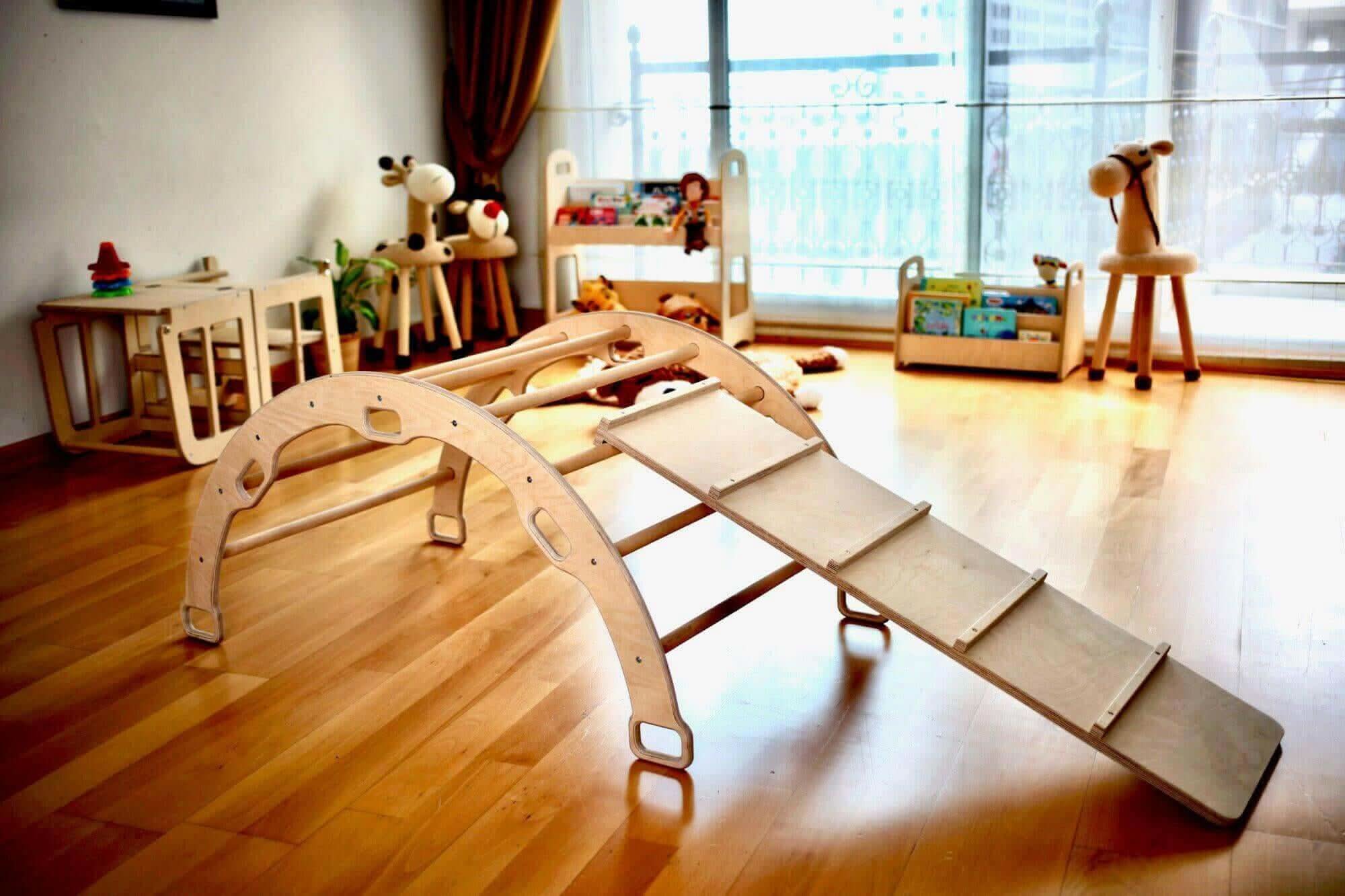 montessori-climbing-set-3-pieces-pikler-triangle-climbing-arch-ramp-Gift-Baby-Toys-8