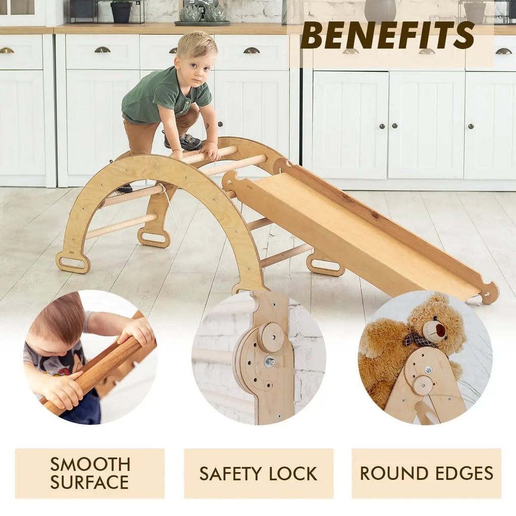 3in1-montessori-climbing-set-climbing-arch-slide-board-cushion-beige-Gift-Baby-Toys-5