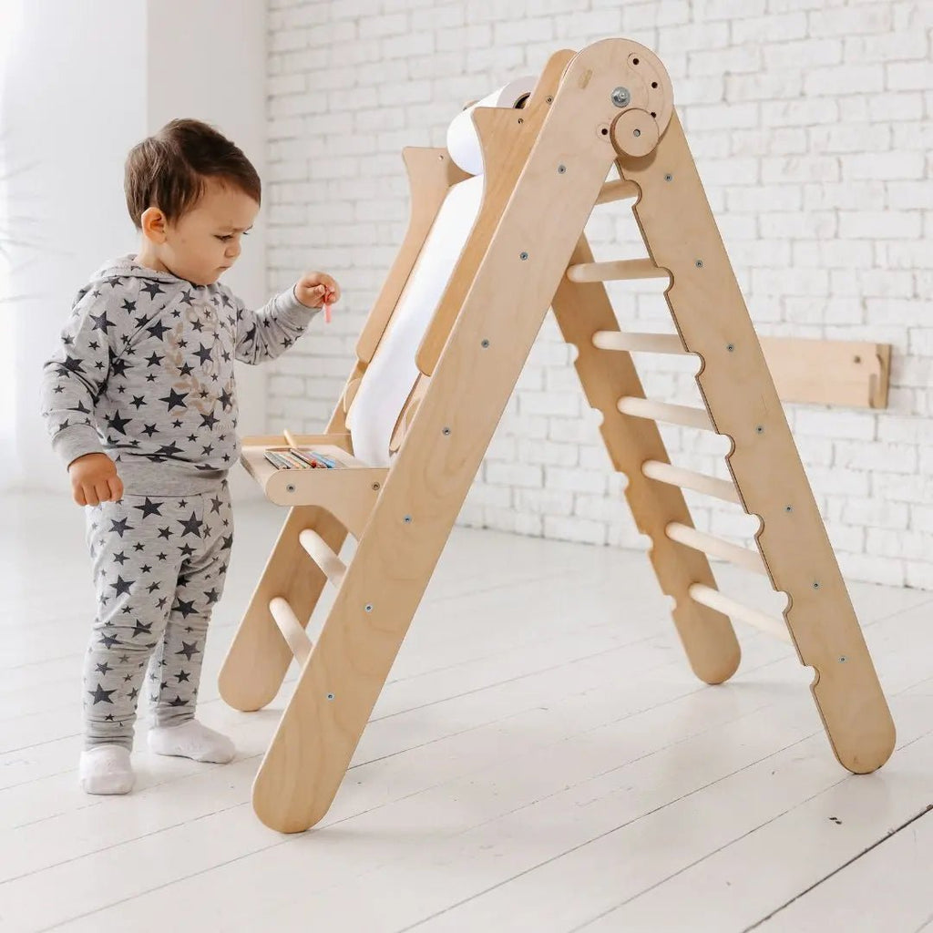 4in1-montessori-climbing-set-triangle-ladder-climbing-arch-slide-board-art-addition-Gift-Baby-Toys-7