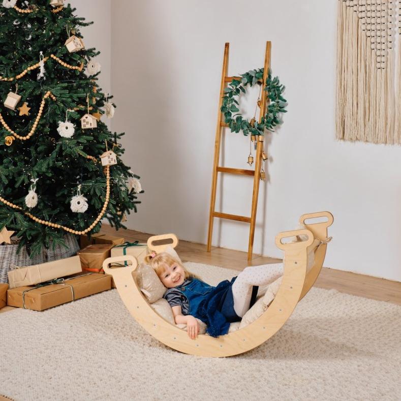 4in1-montessori-climbing-set-triangle-ladder-climbing-arch-slide-board-cushion-beige-Gift-Baby-Toys-6