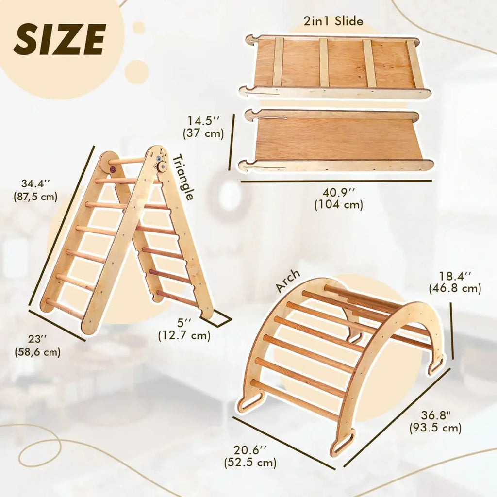 4in1-montessori-climbing-set-triangle-ladder-climbing-arch-slide-board-cushion-beige-Gift-Baby-Toys-2