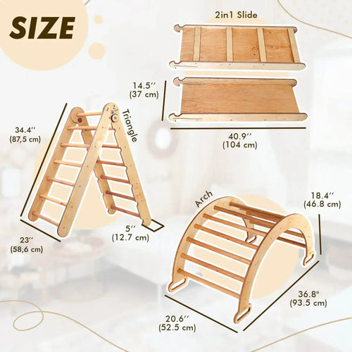 4in1-montessori-climbing-set-triangle-ladder-climbing-arch-slide-board-cushion-beige-Gift-Baby-Toys-2