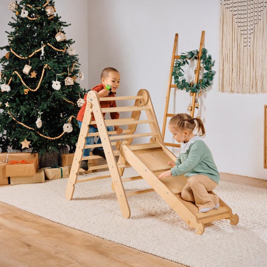 4in1-montessori-climbing-set-triangle-ladder-climbing-arch-slide-board-cushion-beige-Gift-Baby-Toys-8