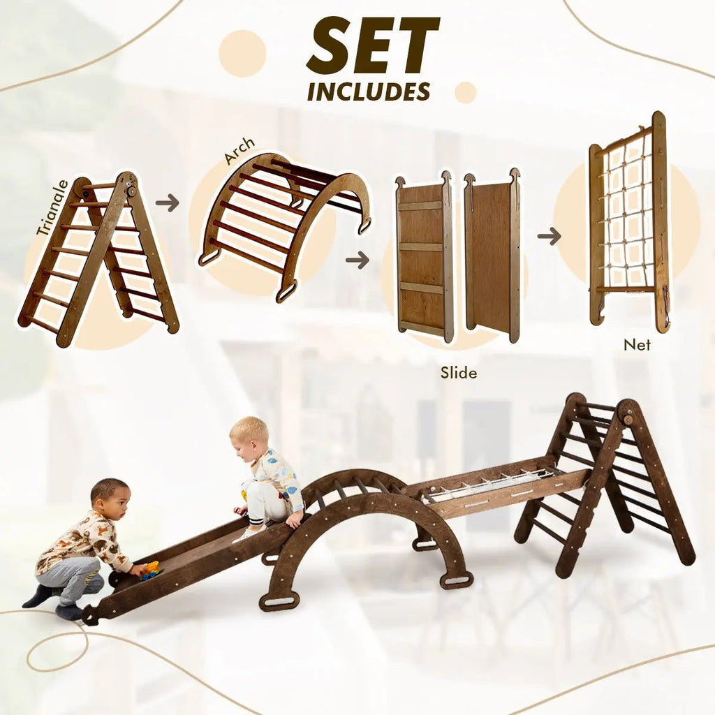 5in1-montessori-climbing-set-triangle-ladder-climbing-arch-slide-net-cushion-chocolate-Gift-Baby-Toys-2
