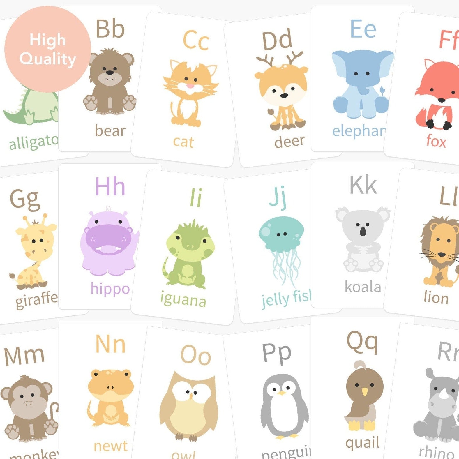 animal-alphabet-flashcards-a-to-z-learning-cards-for-toddlers-and-preschoolers-Gift-Baby-Toys-2