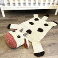 organic-wool-play-mat-nursery-rug-cow-Gift-Baby-Toysknit dolls-1