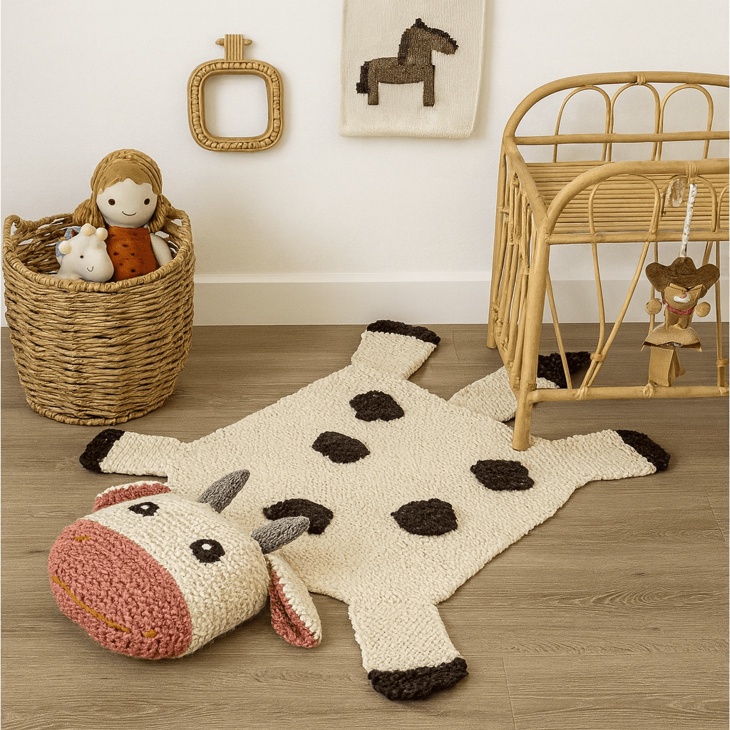 organic-wool-play-mat-nursery-rug-cow-Gift-Baby-Toys-5