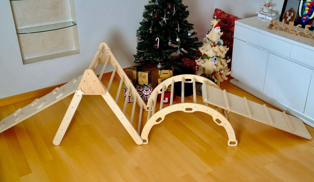 montessori-climbing-set-5-pieces-indoor-playset-Gift-Baby-ToysClimbing Arch and Rockers-1