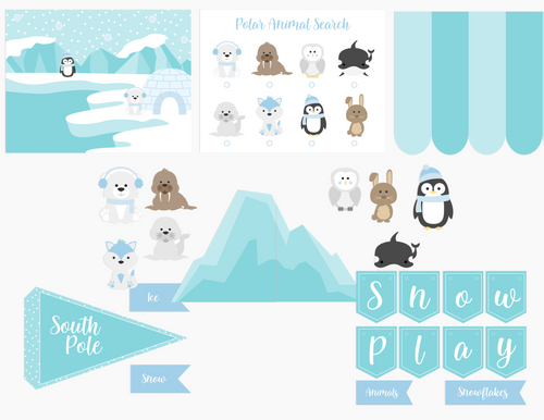 arctic-polar-animals-printable-dramatic-play-Gift-Baby-Toys-1