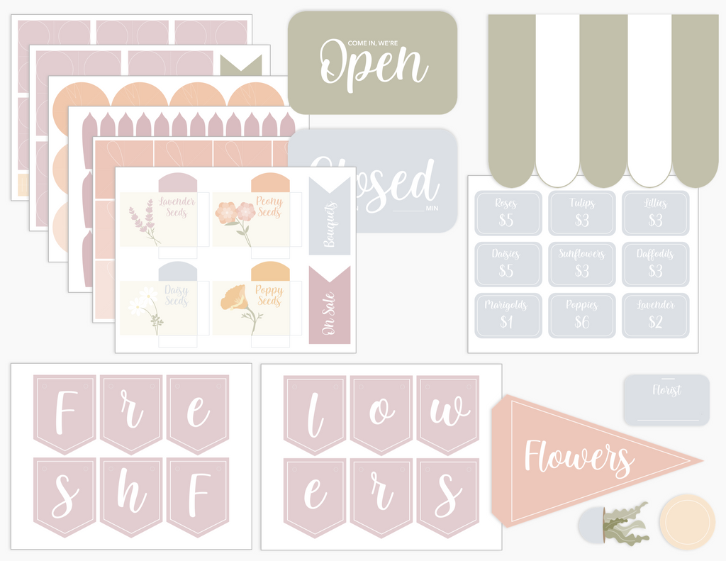 flower-market-printable-dramatic-play-Gift-Baby-Toys-1