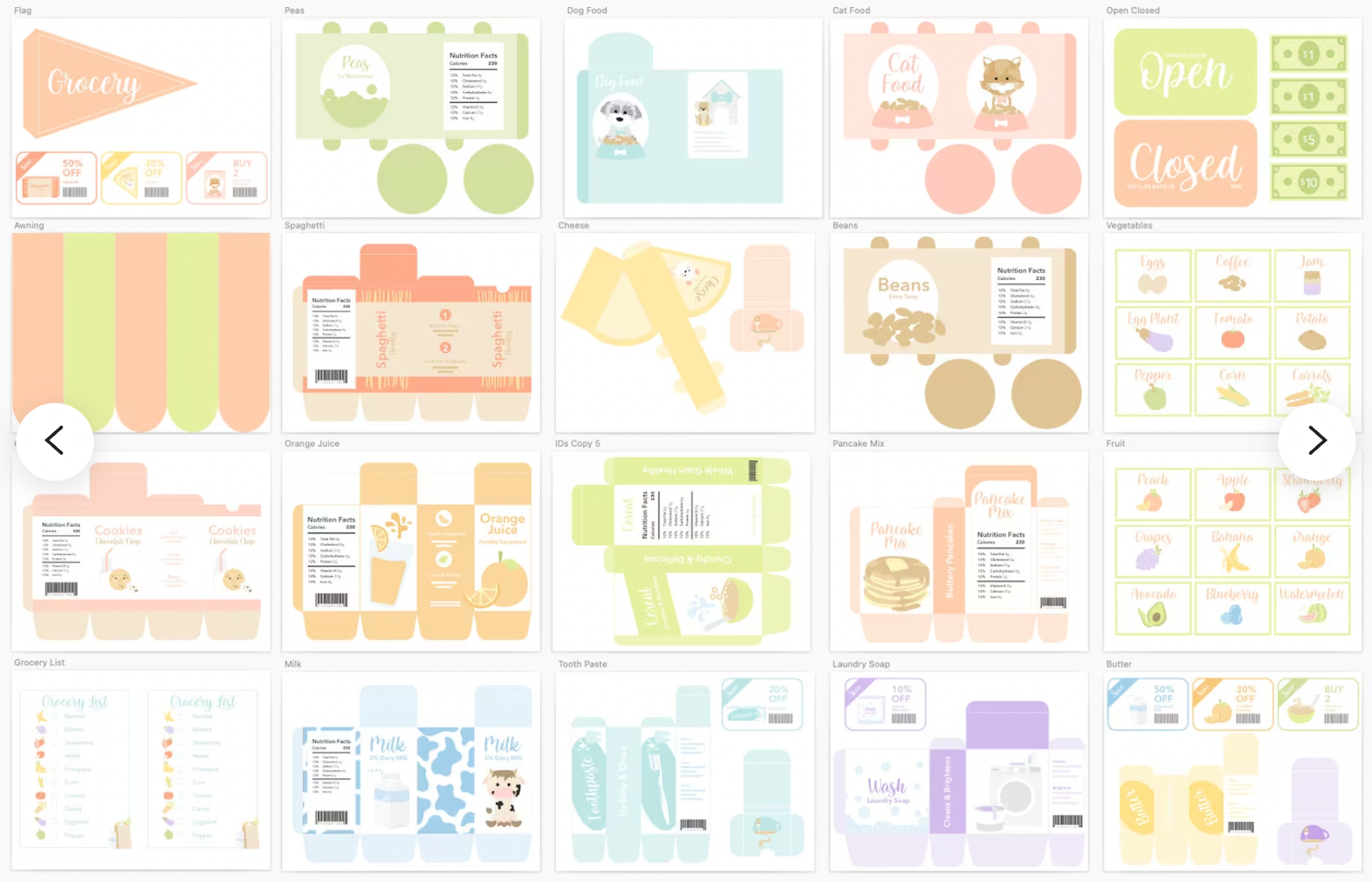 grocery-store-play-food-printable-dramatic-play-Gift-Baby-Toys-1