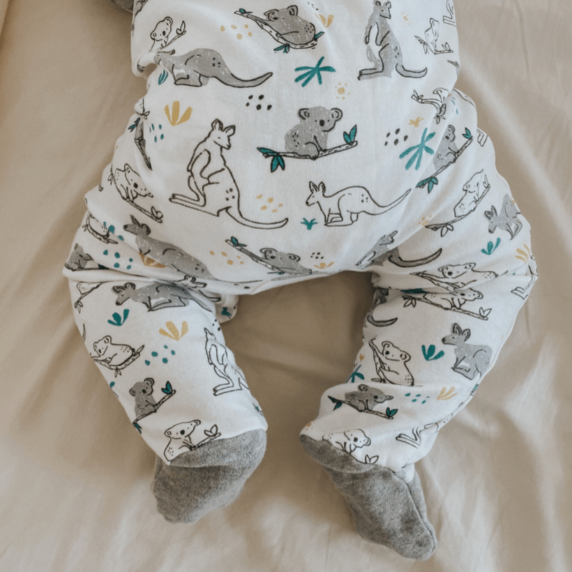 3pc-footie-set-koala-vintage-aqua-heather-grey-Gift-Baby-Toys-3