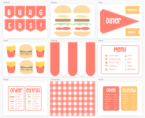 burger-diner-dramatic-play-printable-kit-Gift-Baby-Toys-1
