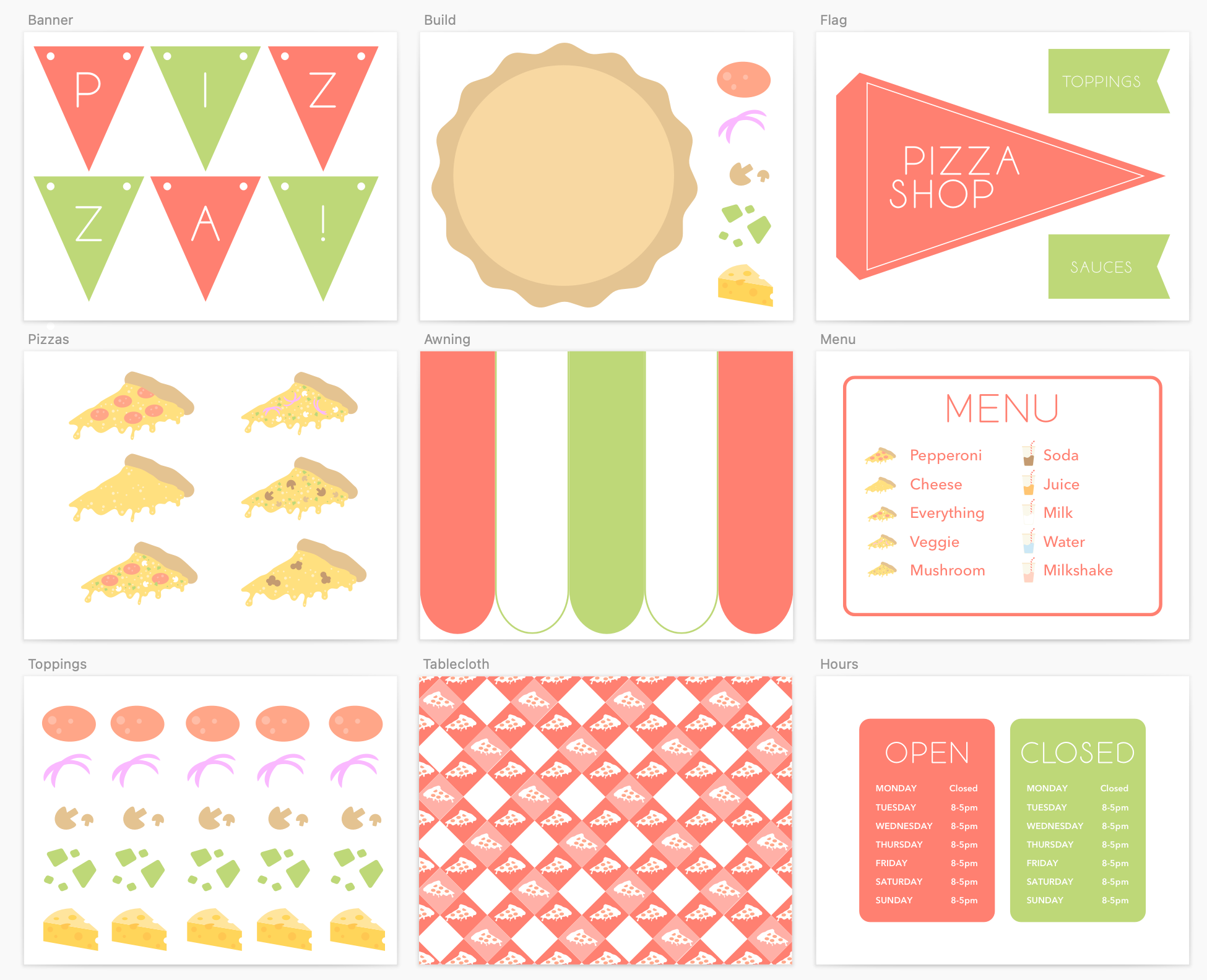 pizza-shop-printable-dramatic-play-kit-Gift-Baby-Toys-1