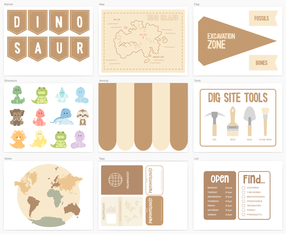 dinosaur-dig-paleontologist-printable-dramatic-play-kit-Gift-Baby-Toys-1