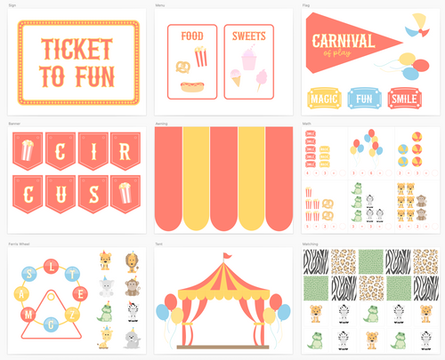 carnival-circus-dramatic-printable-play-Gift-Baby-Toys-1