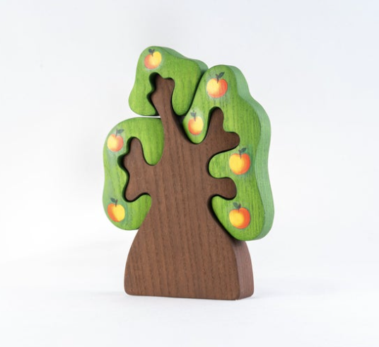 waldorf-wooden-apple-tree-puzzle-Gift-Baby-Toys-1