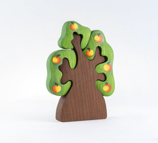 waldorf-wooden-apple-tree-puzzle-Gift-Baby-Toys-3