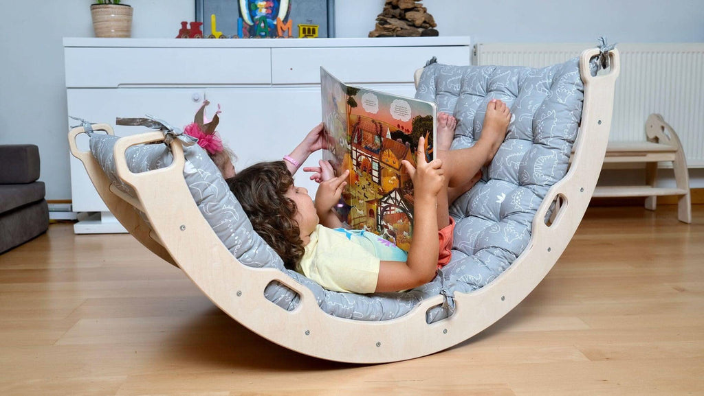 montessori-arch-rocker-with-gray-dinosaur-pattern-pillow-set-Gift-Baby-Toys-10