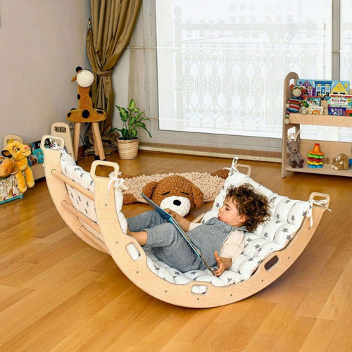climbing-arch-rocker-and-white-star-pillow-imaginative-play-set-Gift-Baby-ToysClimbing Arch and Rockers-1