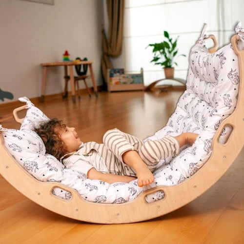 climbing-arch-rocker-with-origami-pillow-montessori-play-set-Gift-Baby-ToysClimbing Arch and Rockers-1