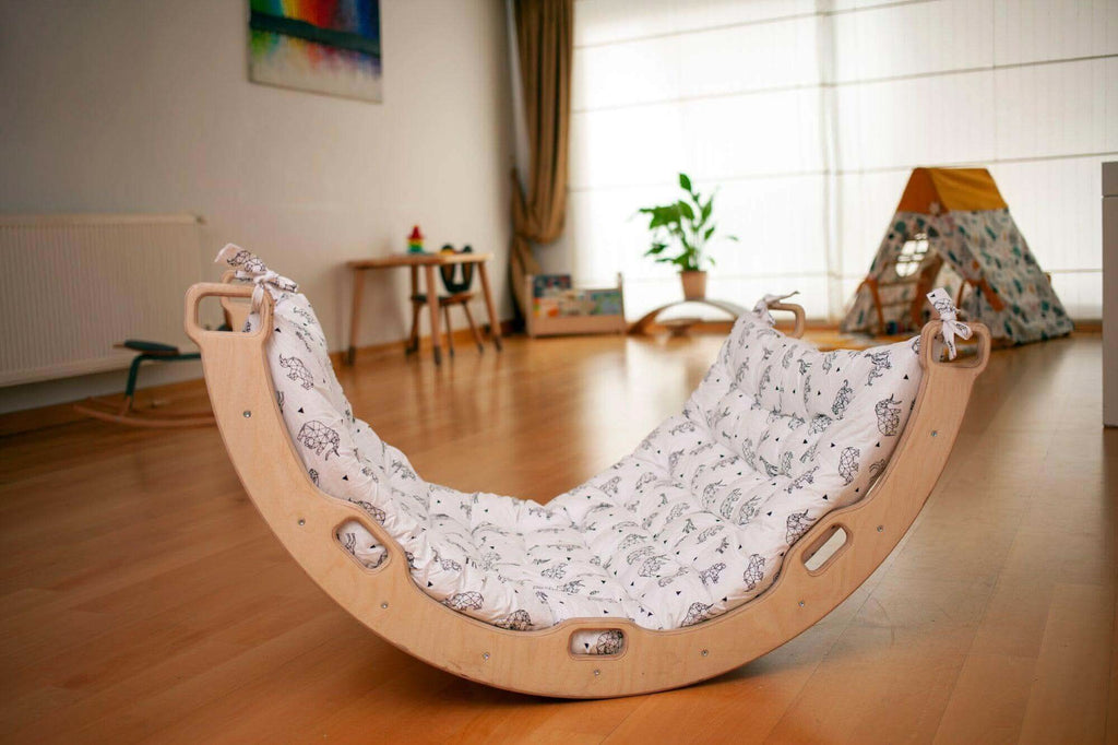 climbing-arch-rocker-with-origami-pillow-montessori-play-set-Gift-Baby-Toys-9