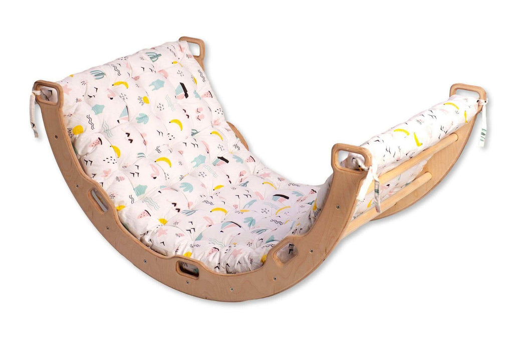 climbing-arch-with-flamingo-pillow-montessori-play-set-Gift-Baby-Toys-5