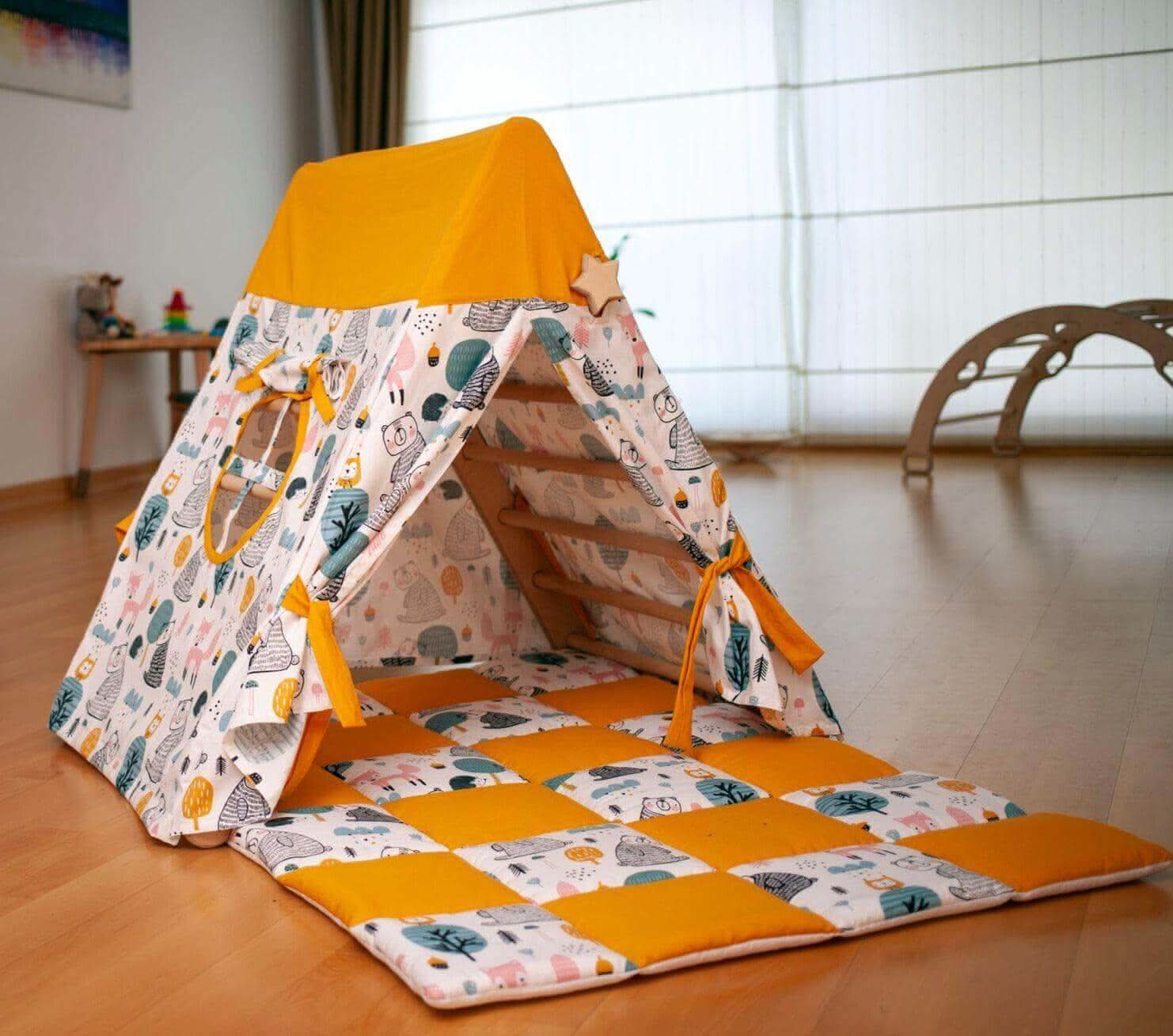 climbing-triangle-with-tent-cover-mat-ramp-Gift-Baby-Toys-4