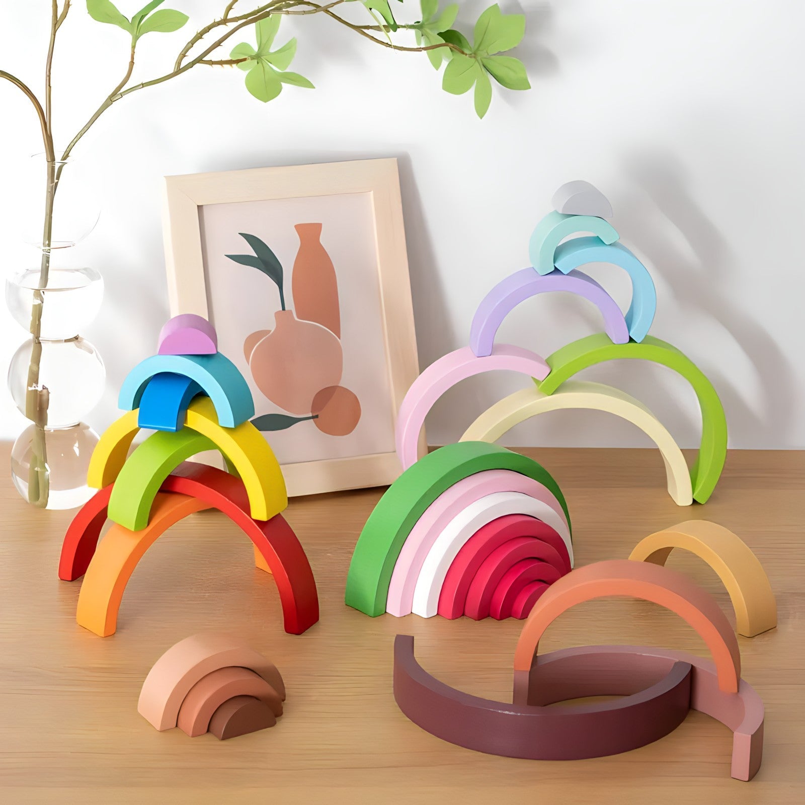 small-wooden-rainbow-arch-blocks-Gift-Baby-Toys-1