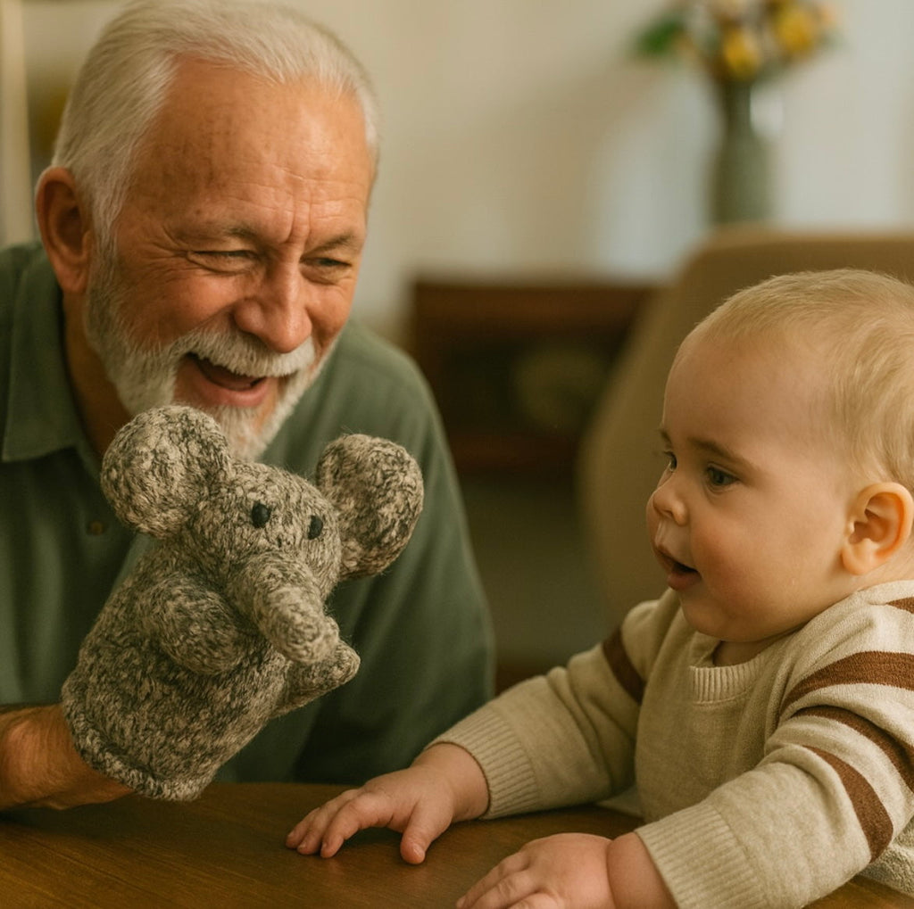 organic-wool-knit-hand-puppet-elliot-the-elephant-Gift-Baby-Toys-2