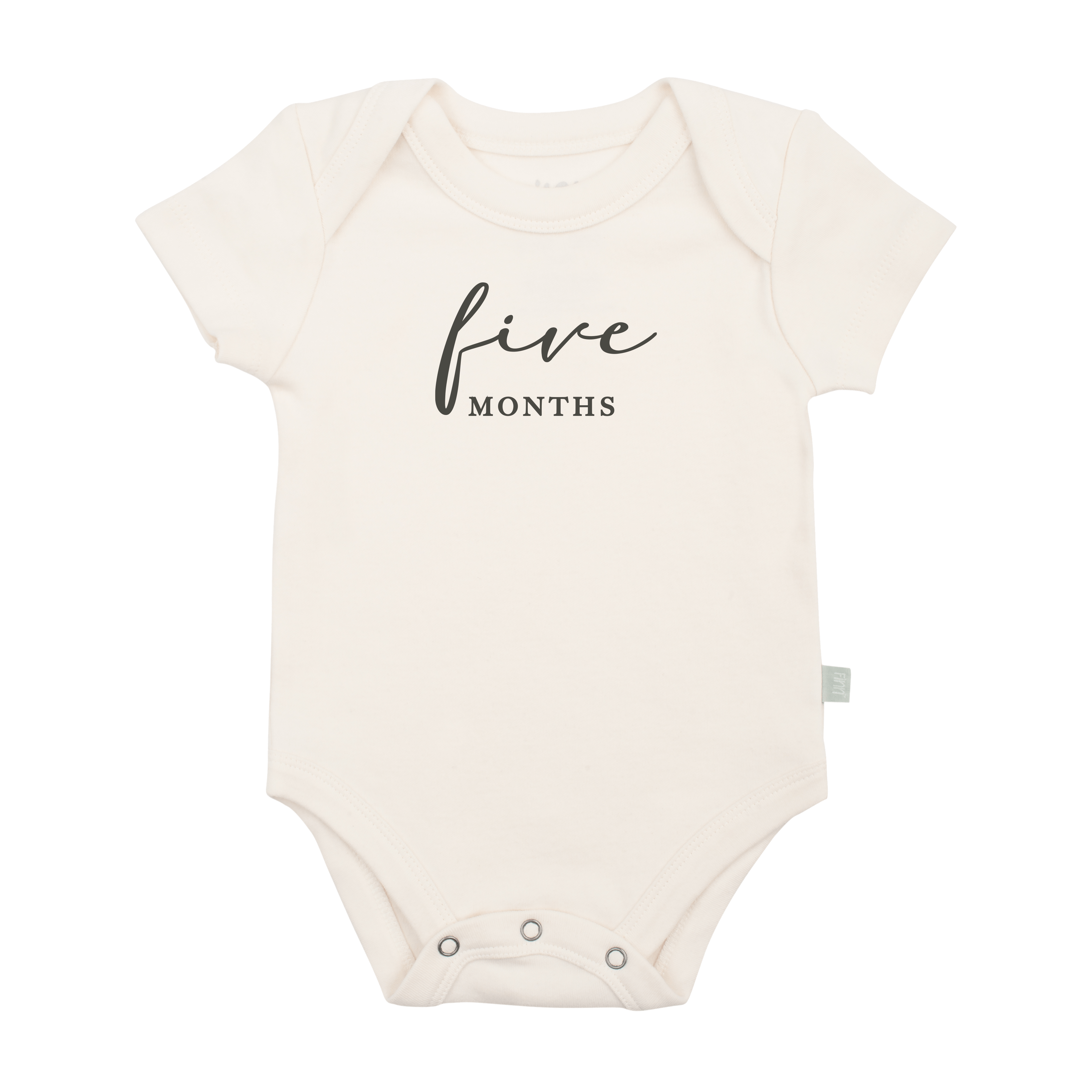 graphic-bodysuit-five-months-milestone-charcoal-Gift-Baby-Toysbodysuits-1