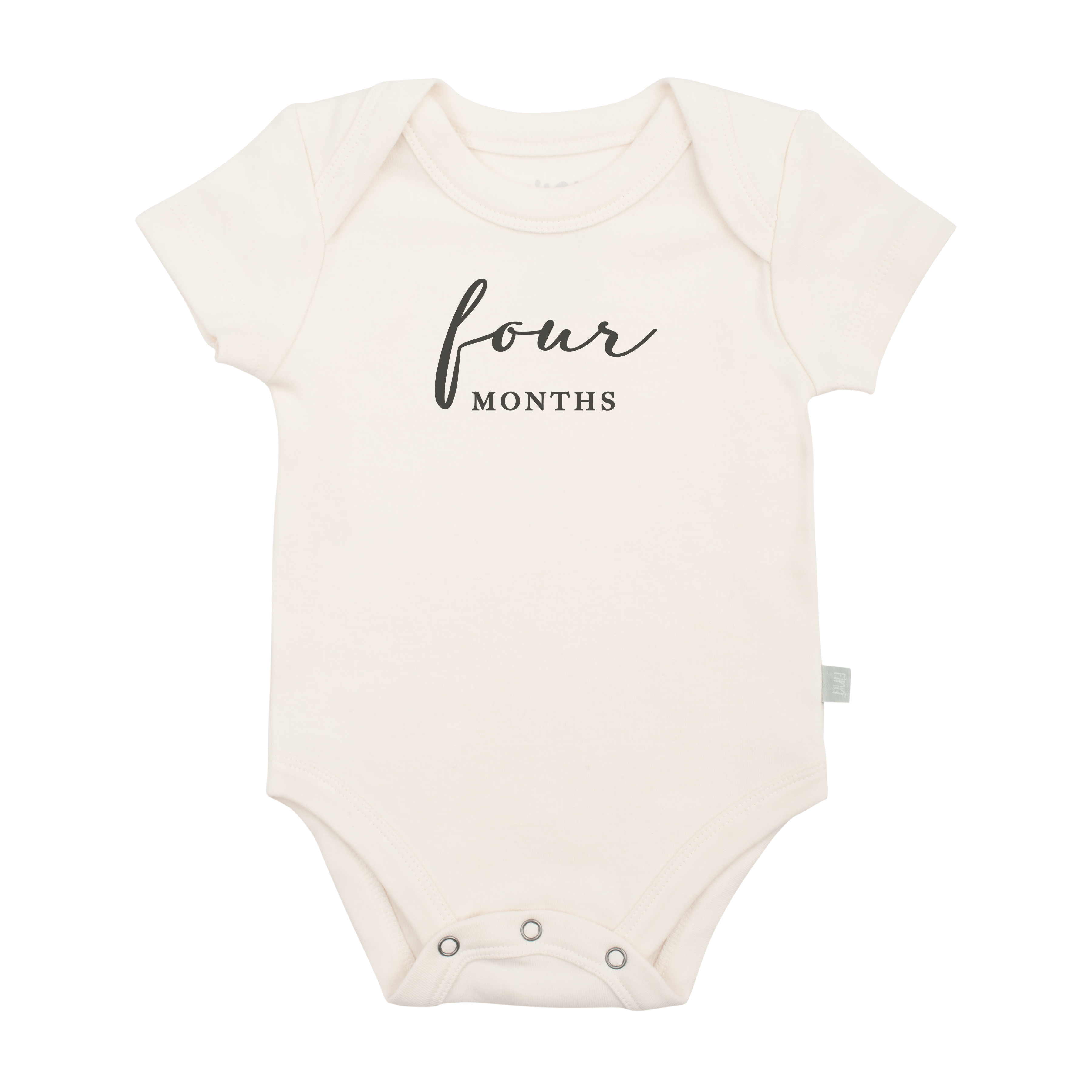 graphic-bodysuit-four-months-milestone-charcoal-Gift-Baby-Toysbodysuits-1