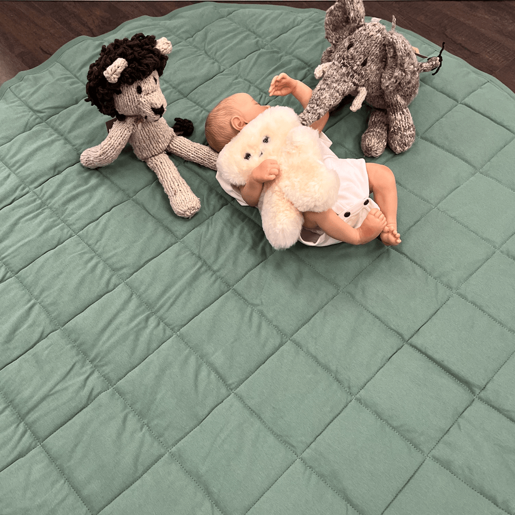 organic-play-mat-round-basil-green-Gift-Baby-Toys-3