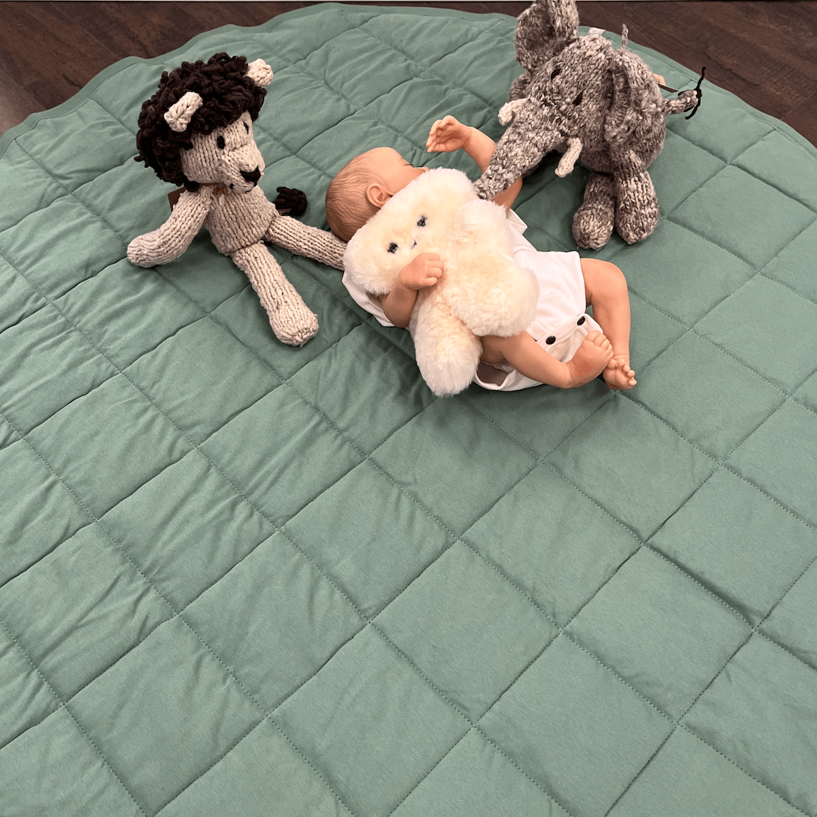 organic-play-mat-round-basil-green-Gift-Baby-Toys-3