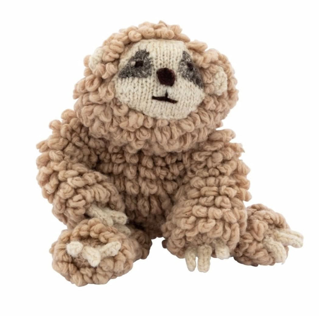 wool-knit-buddy-sam-the-sloth-Gift-Baby-Toysknit dolls-1