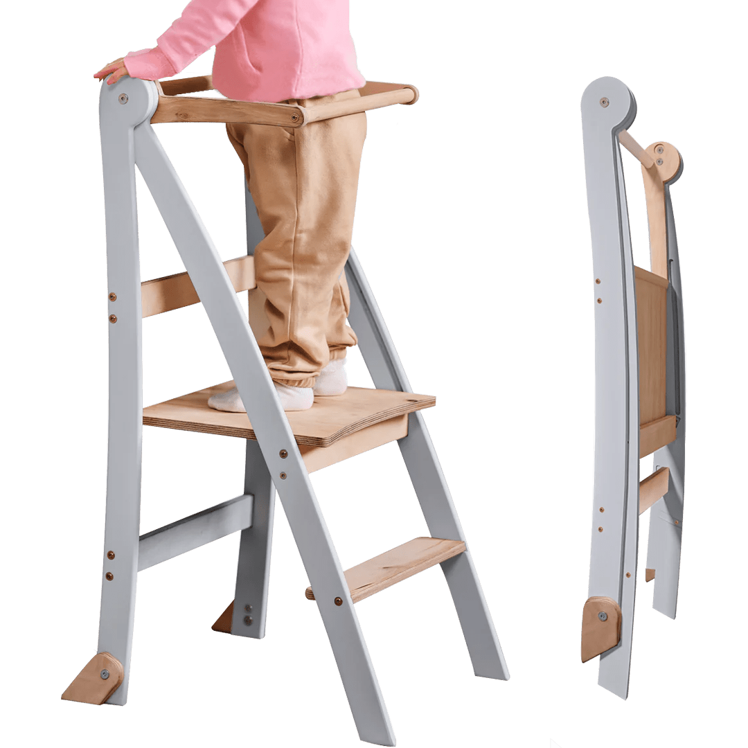 learning-tower-foldable-step-stool-for-toddlers-gray-Gift-Baby-Toys-1