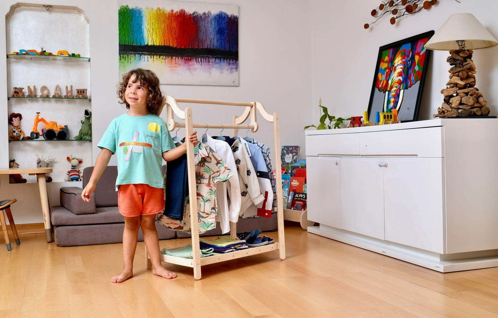 montessori-wooden-kids-clothing-rack-Gift-Baby-Toys-7