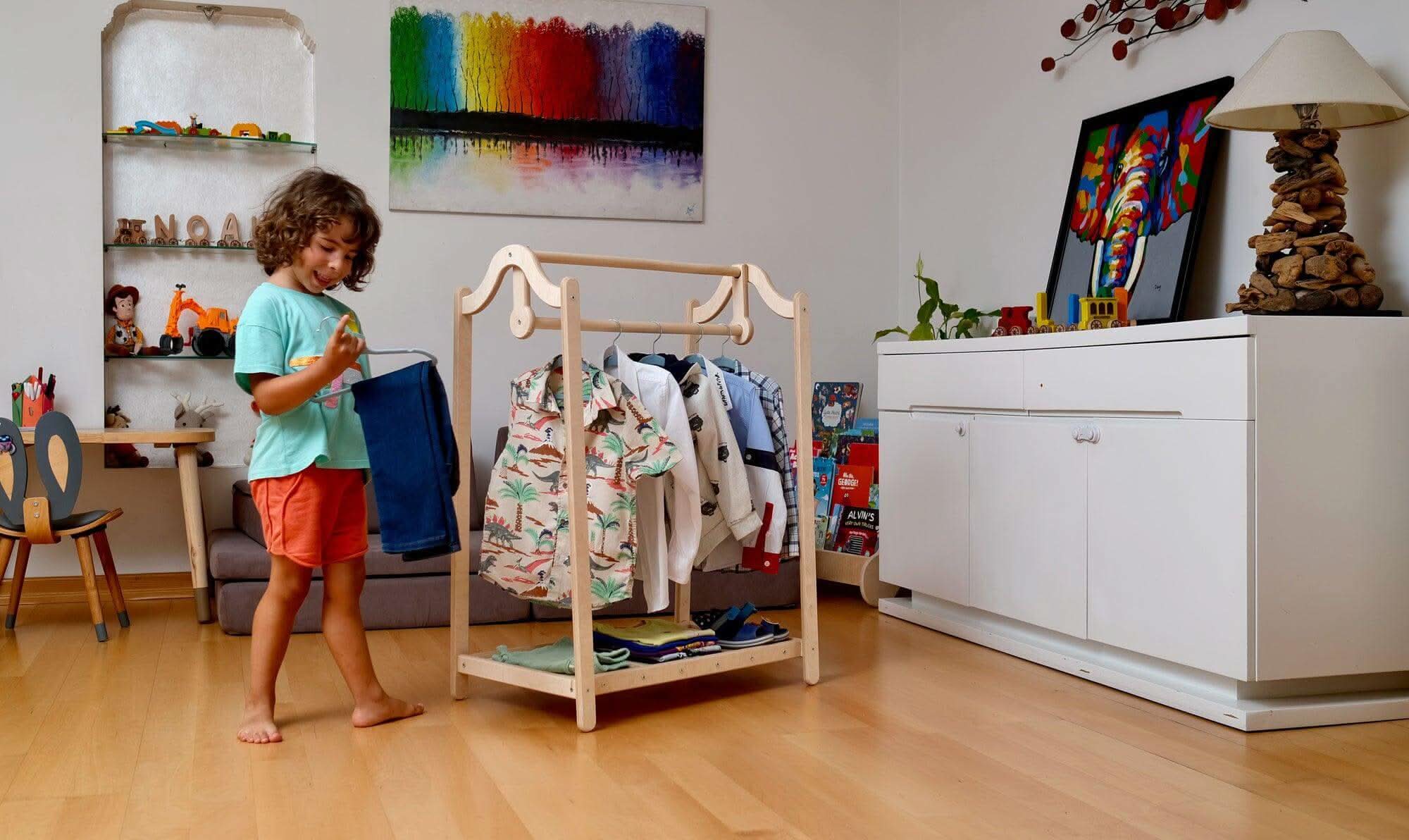 montessori-wooden-kids-clothing-rack-Gift-Baby-Toys-8