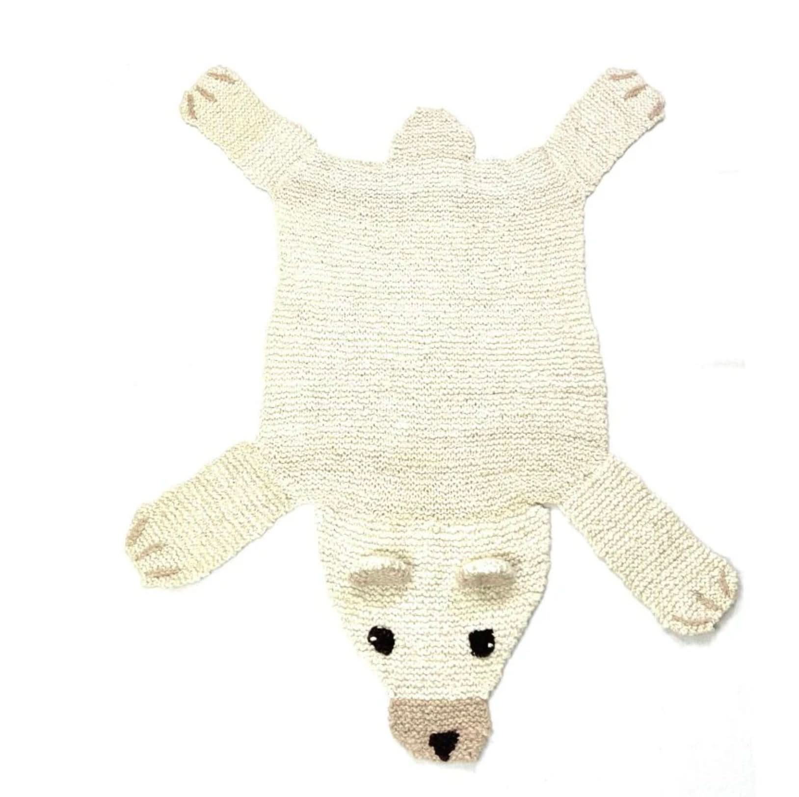 organic-wool-play-mat-nursery-rug-polar-bear-Gift-Baby-Toys-3