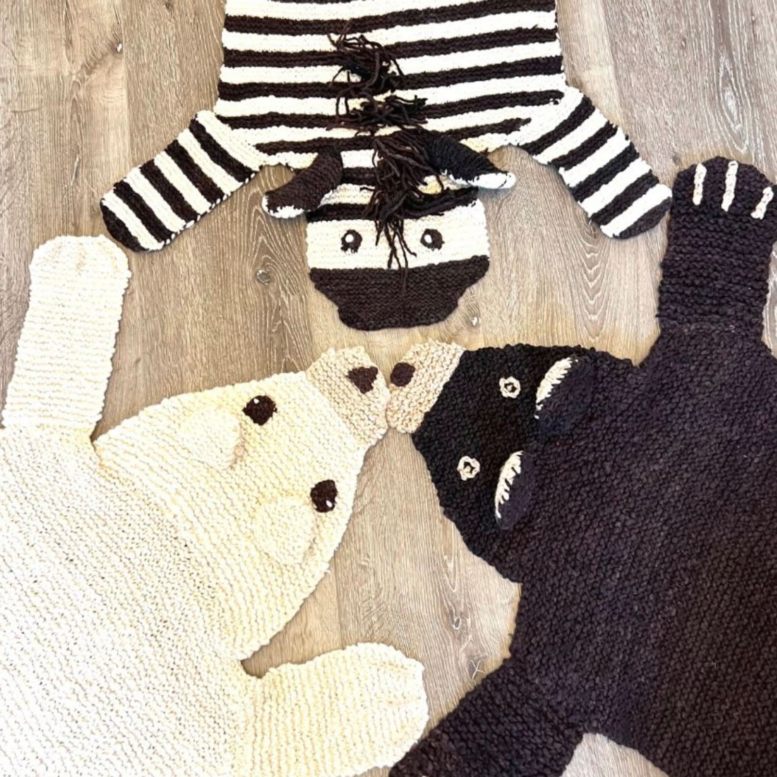 organic-wool-play-mat-nursery-rug-polar-bear-Gift-Baby-Toys-2