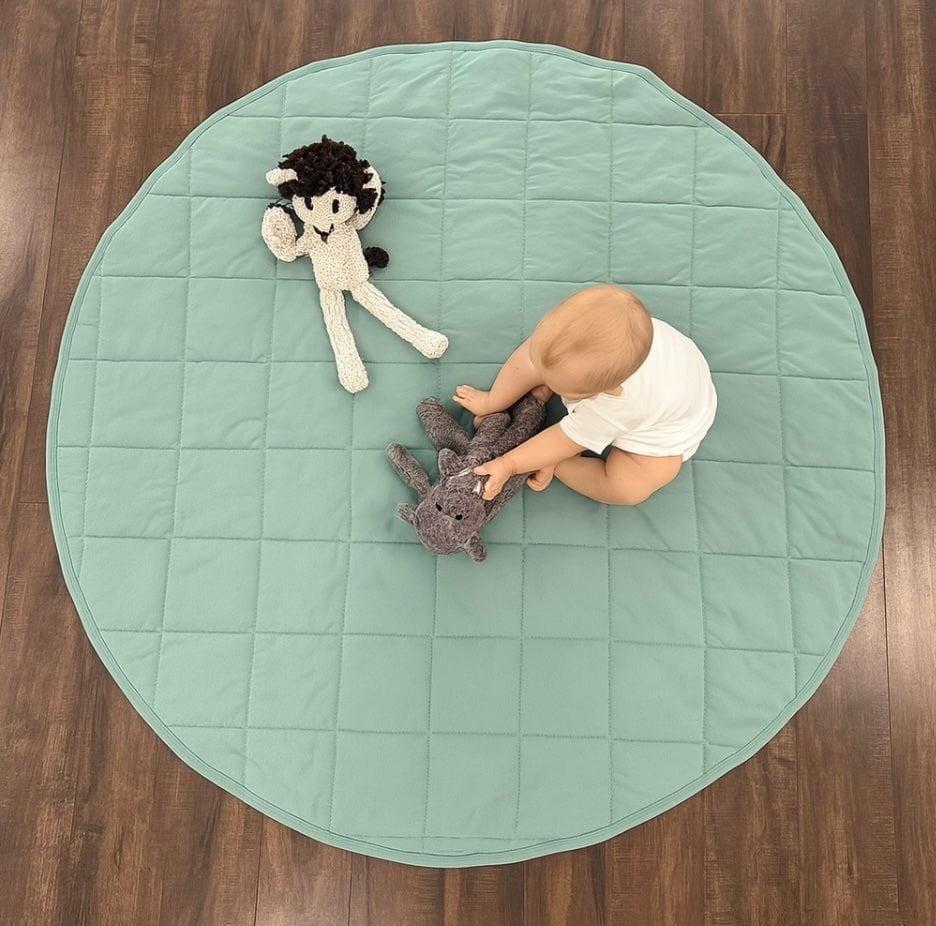 organic-play-mat-round-basil-green-Gift-Baby-Toys-2