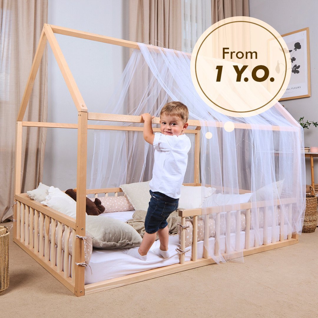 twin-size-montessori-house-bed-for-kids-with-fence-Gift-Baby-Toys-5