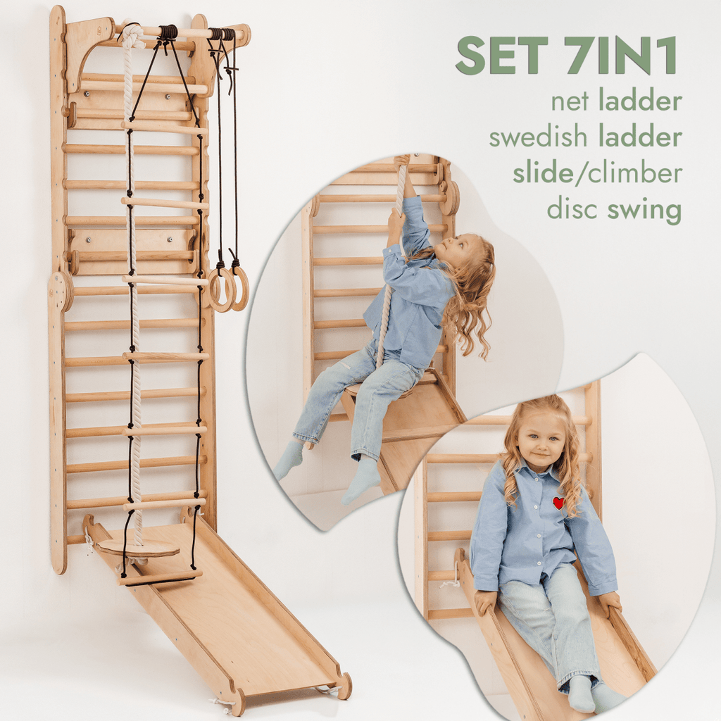wooden-swedish-wall-climbing-ladder-for-children-swing-set-slide-board-art-add-on-Gift-Baby-Toys-3