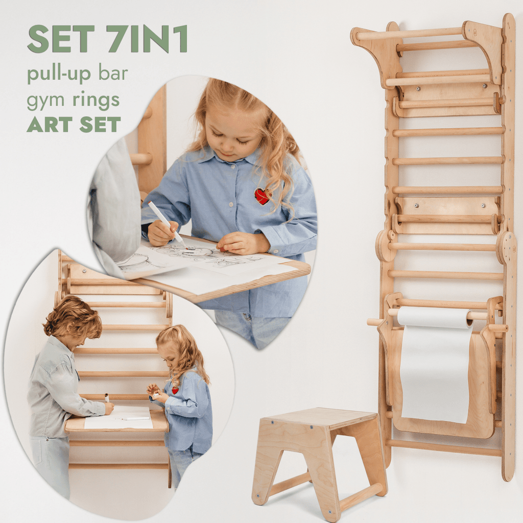 wooden-swedish-wall-climbing-ladder-for-children-swing-set-slide-board-art-add-on-Gift-Baby-Toys-5
