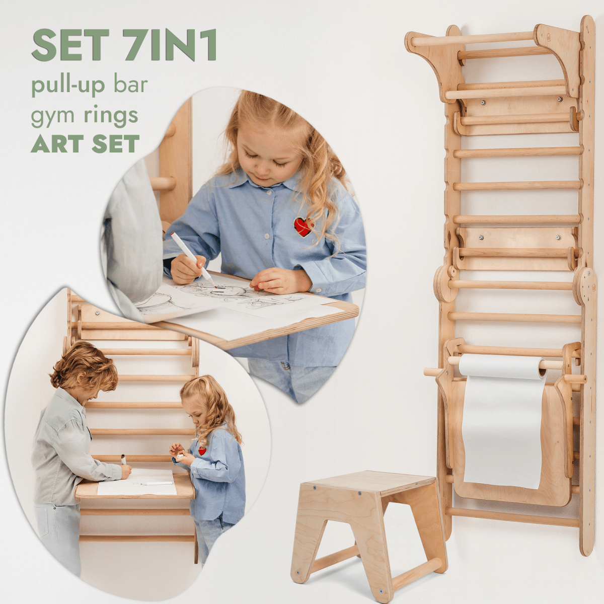 wooden-swedish-wall-climbing-ladder-for-children-swing-set-slide-board-art-add-on-Gift-Baby-Toys-5