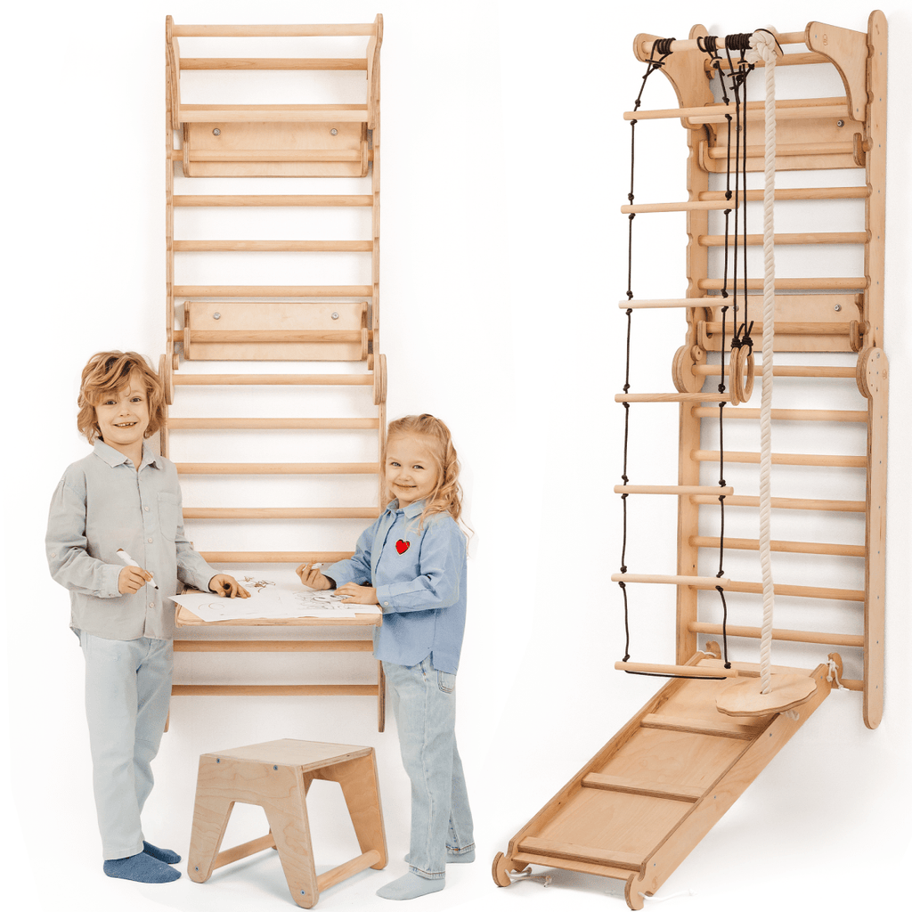 wooden-swedish-wall-climbing-ladder-for-children-swing-set-slide-board-art-add-on-Gift-Baby-ToysSwedish wall-1